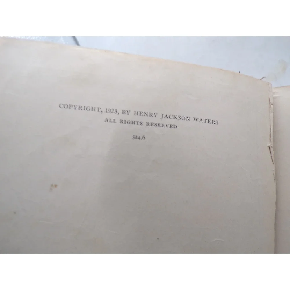 Vintage 1923 Elementary Agriculture Hardcover Book Henry Jackson Waters Ginn Co